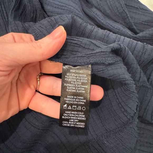 Current Air Anthropologie Manon Textured Blazer navy - Picture 5 of 7